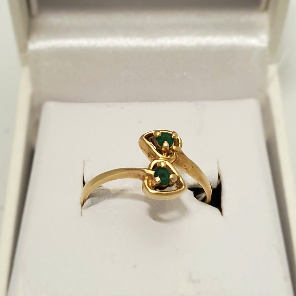 14K Gold Emerald Ring